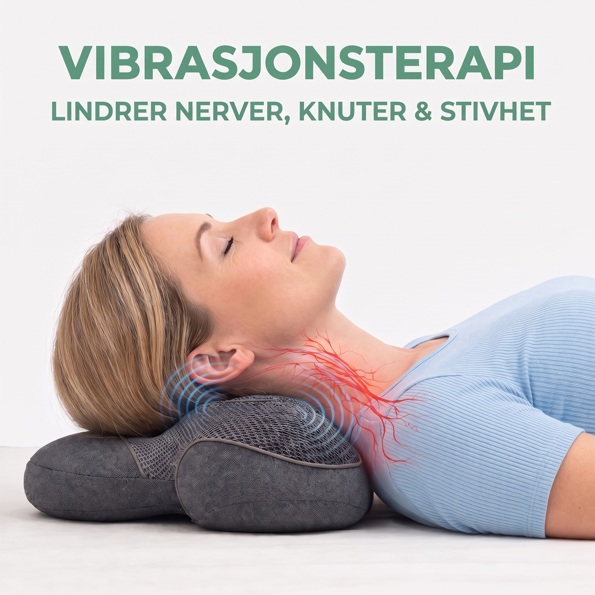 Mowello Ro™ – Nakkepute med varme, vibrasjon og mykt løft
