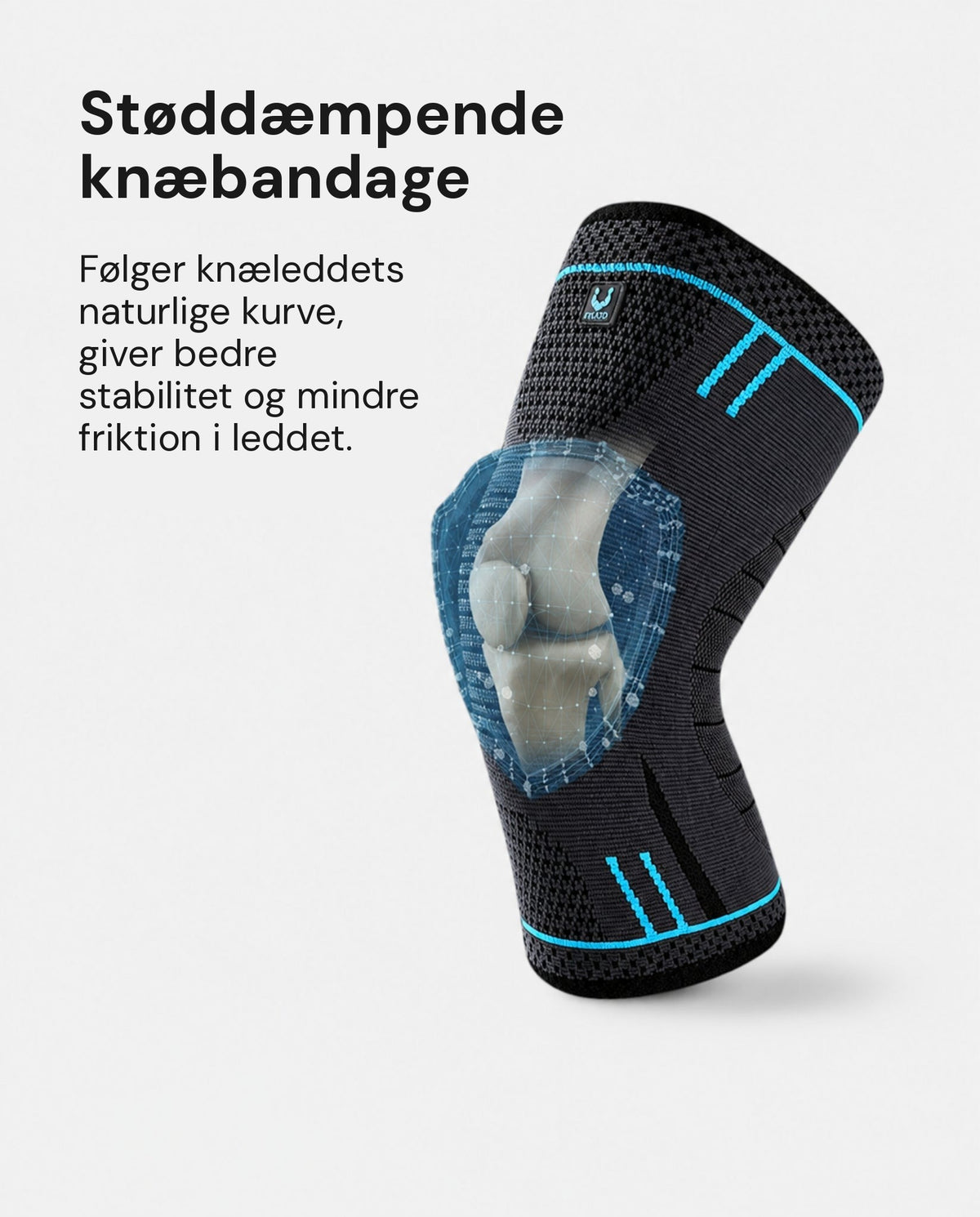 Mowello MotionFlex knæstøtte – støddæmpende knæbandage